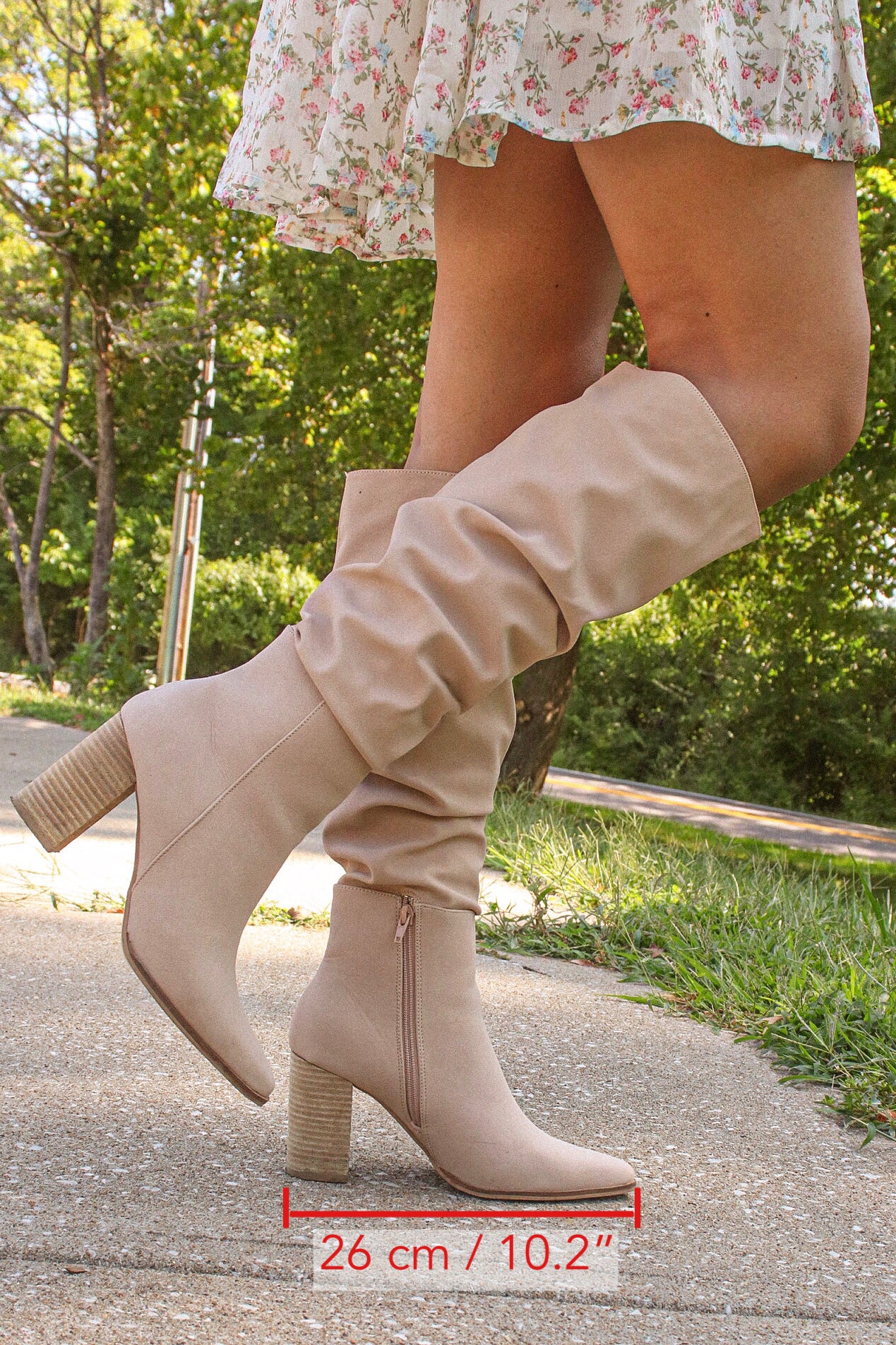Brietta Slouchy Boots Blush